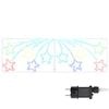 vidaXL Ziemassvētku Zvaigzne 432 LED Daudzkrāsains 182 x 58 cm PVC
