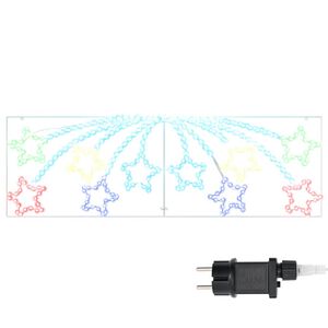 vidaXL Ziemassvētku Zvaigzne su 432 LED Daudzkrāsains 182 x 58 cm PVC