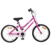 vidaXL Bērnu Velosipēds 18 Collas 5-7 gadiem Rozā balta