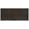 vidaXL vannasistabas virsma, tum&scaron;i brūna, 140x60x(2-6) cm, masīvkoks