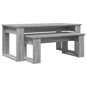 vidaXL Kafijas galda komplekts 2 gab. Pelēks Sonoma 100 x 50 x 42 cm