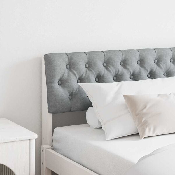 vidaXL Mīkstināts gultas galvgalis Gai&scaron;i pelēks 180 cm
