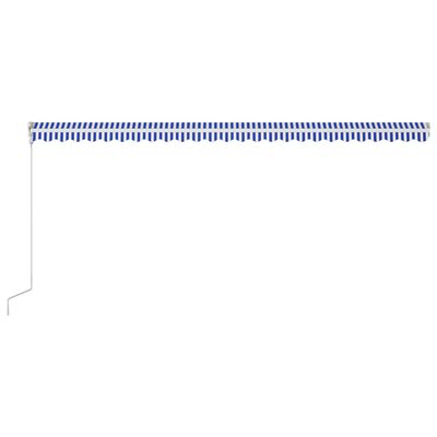 vidaXL izvelkama markīze, zila un balta, 600x300 cm, automātiska