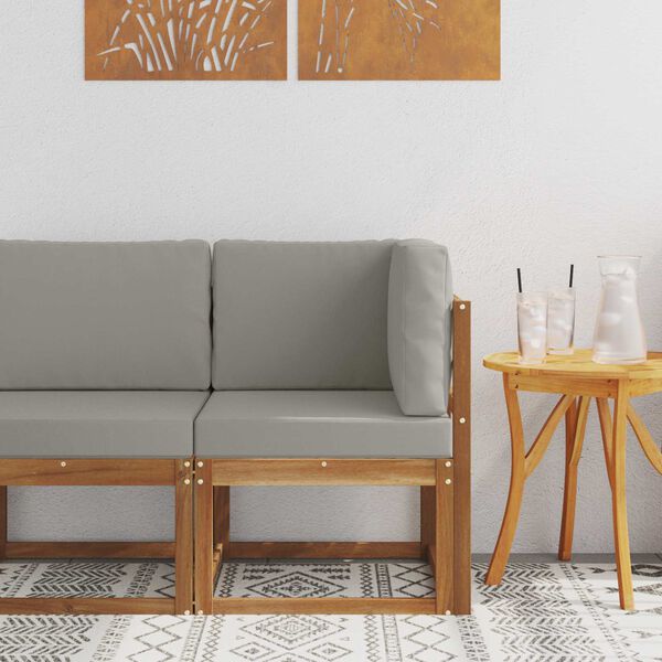 vidaXL Āra Stūra Dīvāns Cietā akācijas koks