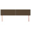 vidaXL gultas galvgaļi, tum&scaron;i brūns, 200x5x78/88 cm, audums