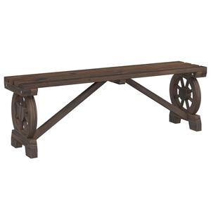 vidaXL dārza sols, 115 cm, egles masīvkoks