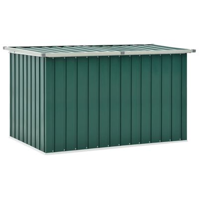 vidaXL dārza uzglabāšanas kaste, zaļa, 149x99x93 cm