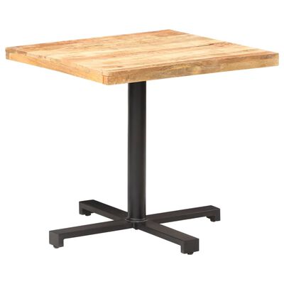 vidaXL bistro galds, 80x80x75 cm, kvadrāta, neapstrādāts mango koks