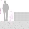 vidaXL Žogs ar stabu Pelēka 0,8 x 10 m Tērauds un PVC