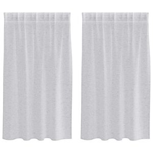 vidaXL Voile aizkaris 2 pcs Gai&scaron;i pelēks 140 x 140 cm Poliesters