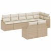 vidaXL Dārza dīvānu komplekts 8 pcs Beige un balts poliratāns