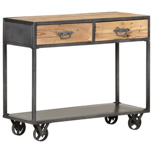 vidaXL konsoles galdiņ&scaron;, 90x35x74 cm, pārstrādāts masīvkoks