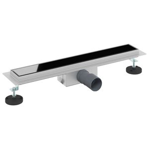 vidaXL Du&scaron;as notekvads ar stikla vāku Melna 50 cm