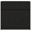 vidaXL kumode ar atvilktni, melns ozols, 80x34x76cm, inženierijas koks