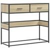 vidaXL konsoles galdiņ&scaron;, koka krāsa, 90x35x80 cm, inženierijas koks