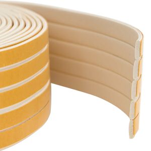 vidaXL Pa&scaron;līmējo&scaron;ā loga blīve Balts 8 x 2 mm 12 m EPDM putas