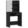 vidaXL Dressing galds ar atvilktni Melns ozolkoks 74,5 x 40 x 141 cm