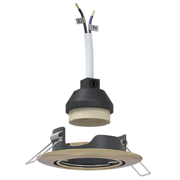 vidaXL Prožektors 6 pcs Misiņ&scaron; 9 x 9 x 2.5 cm Metāla