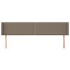 vidaXL galvgalis ar malām, 203x16x78/88 cm, pelēkbrūns audums