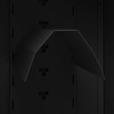 vidaXL seglu skapis, melns, 53x53x140 cm, tērauds