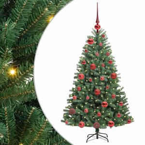 vidaXL Mākslīgā Saliekamā Ziemassvētku Egle Zaļa 120 cm PVC un metāls