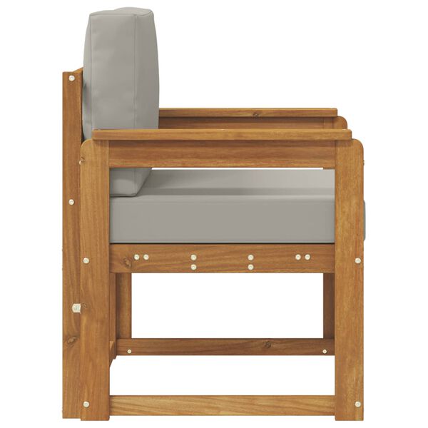 vidaXL Āra dīvāns Cieta akācijas koks un poliesters