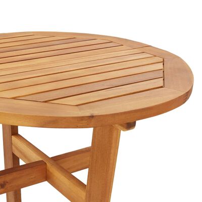 vidaXL dārza bāra galds, Ø60x105 cm, akācijas masīvkoks