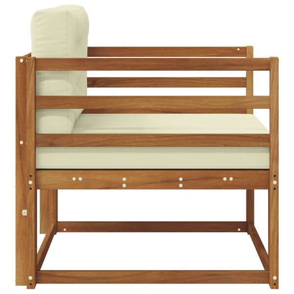 vidaXL Āra vidējā dīvāns Cietā akācijas koks Dabiska