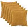vidaXL Spilvenu pārvalks 6 pcs HEERLEN Dzeltena 35 x 35 cm