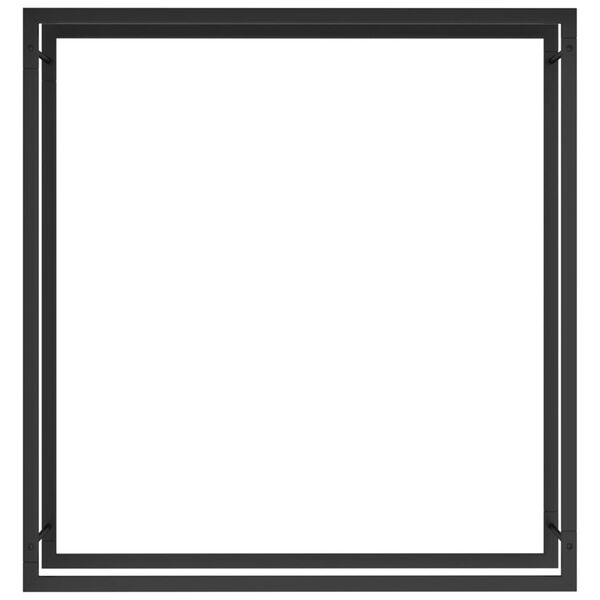 vidaXL malkas uzglabāšanas statīvs, matēti melns, 110x28x116 cm