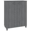 vidaXL apavu skapis HAMAR, tum&scaron;i pelēks, 85x40x108 cm, priedes koks