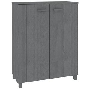 vidaXL apavu skapis HAMAR, tum&scaron;i pelēks, 85x40x108 cm, priedes koks