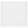 vidaXL 2-līmeņu grāmatu plaukts balts 80x30x76,5 cm inženierijas koks