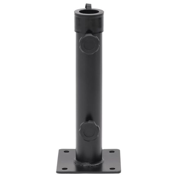 vidaXL saulessarga pamatne, &Oslash;38/48 mm kātam, matēti melns tērauds