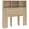 vidaXL gultas galvgalis ar plauktu, ozolkoka krāsa, 100x19x103,5 cm