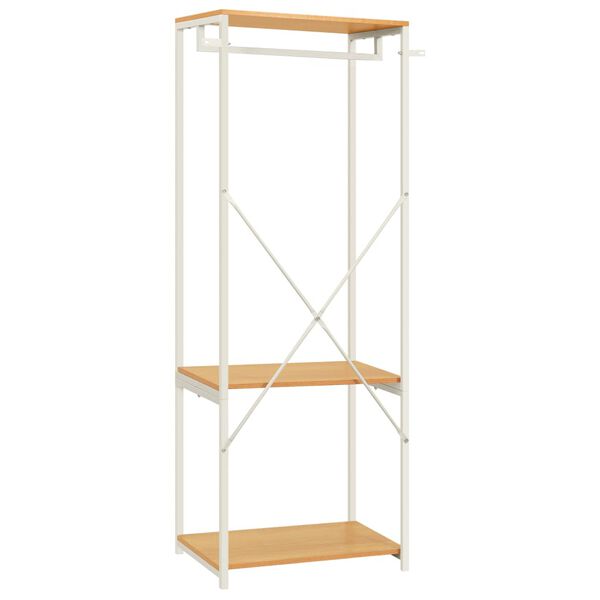 vidaXL drēbju plaukts, 60x40x167cm, metāls, skaidu plāksne