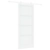 vidaXL Slīdo&scaron;ās durvis 86 x 211 cm Inženierijas koks Balts