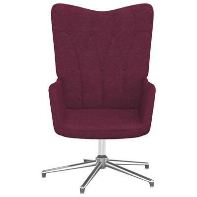 vidaXL atpūtas krēsls ar kāju balstu, violets audums