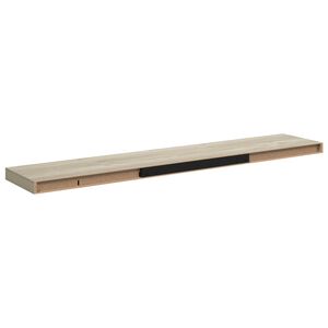 vidaXL sienas plaukti, 4 gab., ozolkoka krāsā, 120x23,5x3,8 cm, MDF
