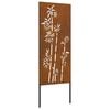 vidaXL Dārza privātuma ekrāns Rūsa 50 x 140 cm Novecināts tērauds