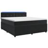 vidaXL Kontinentālā gulta ar matraci Melns 140 x 190 cm Samts