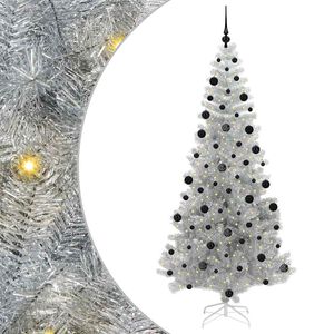 vidaXL Ziemassvētku eglīte Sudraba 210 cm PET