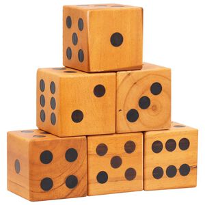 vidaXL Milzu pagalma kauliņu komplekts 6 gab. priedes koks