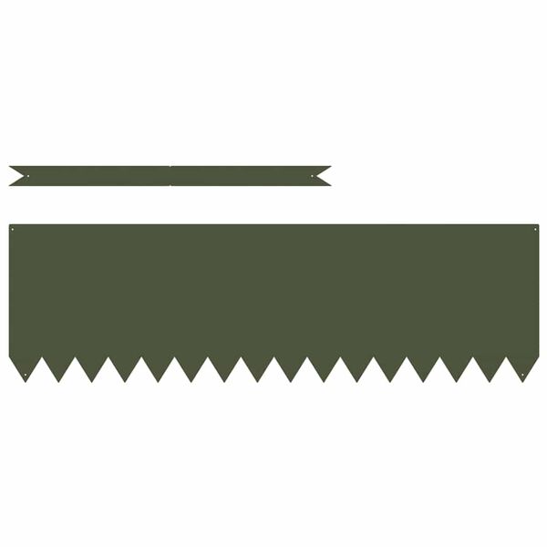 vidaXL Zāliena Apmale 10 pcs Olīvu zaļ&scaron; 100 x 0.05 x 20 cm