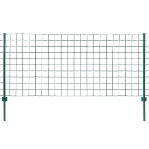 vidaXL Euro stiepļu žogs, tērauds, 20x0,8 m, zaļ&scaron;