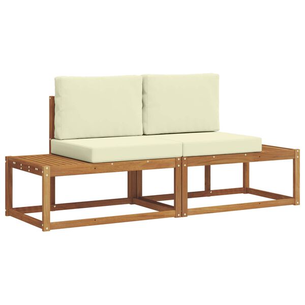 vidaXL Āra dīvānu komplekts ar spilvenu 2 pcs Dabiska