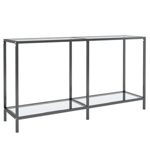 vidaXL konsoles galdiņ&scaron;, 140x35x75,5 cm, rūdīts stikls, caurspīdīgs