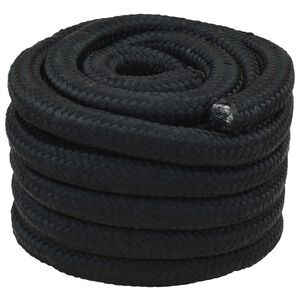 vidaXL Laivu virvju 3 mm 5 m Melns PP