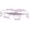 vidaXL Gultas rāmja komplekts ar sānu galdiem Dabiska 140 x 220 cm