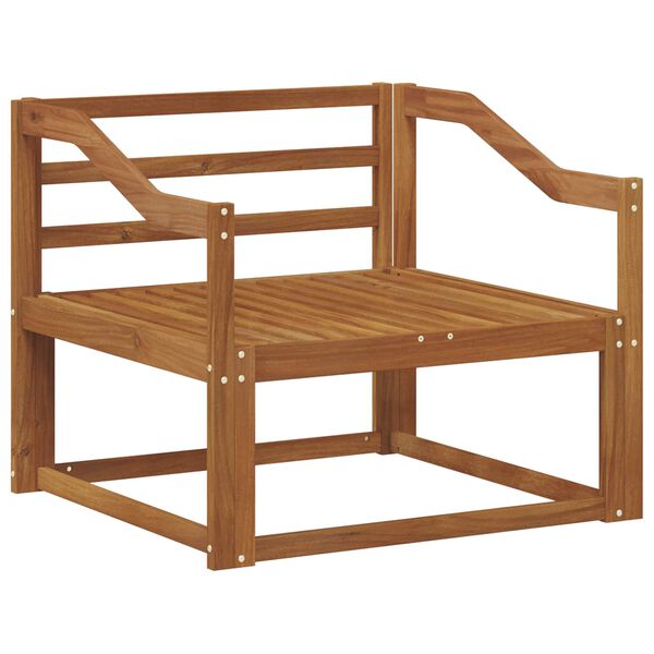 vidaXL Āra vidējā dīvāns Cietā akācijas koks Dabiska